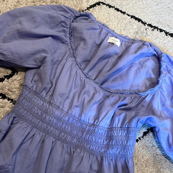 Wilfred Allegoria Poplin square neck Blue Midi Dress - Picture 6 of 8